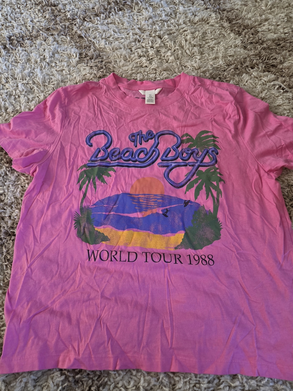 The Beach Boys Pink 'World Tour 1988' Short Sleeve Tee